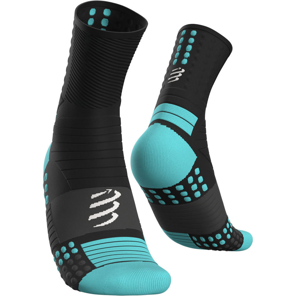 Compressport Pro Marathon SS22 black/turquoise - Calcetines deportivos
