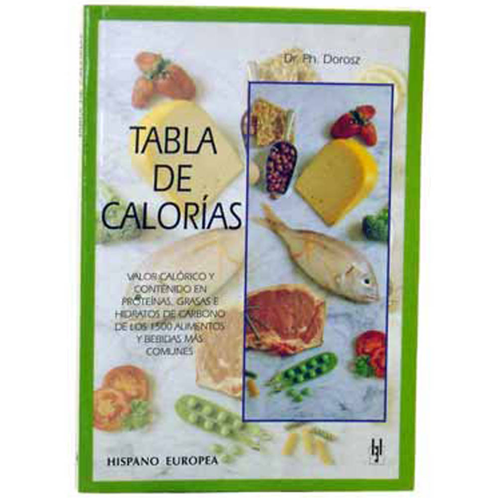 Hispano Europea libros TABLA CALORIAS vista frontal