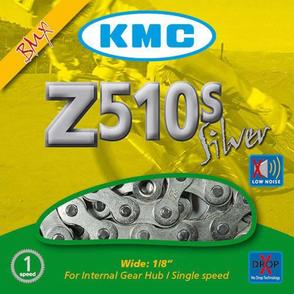 K.M.C cadena bicicleta CADENA K.M.C. Z-510S BMX 1V CROMADO CADE vista frontal