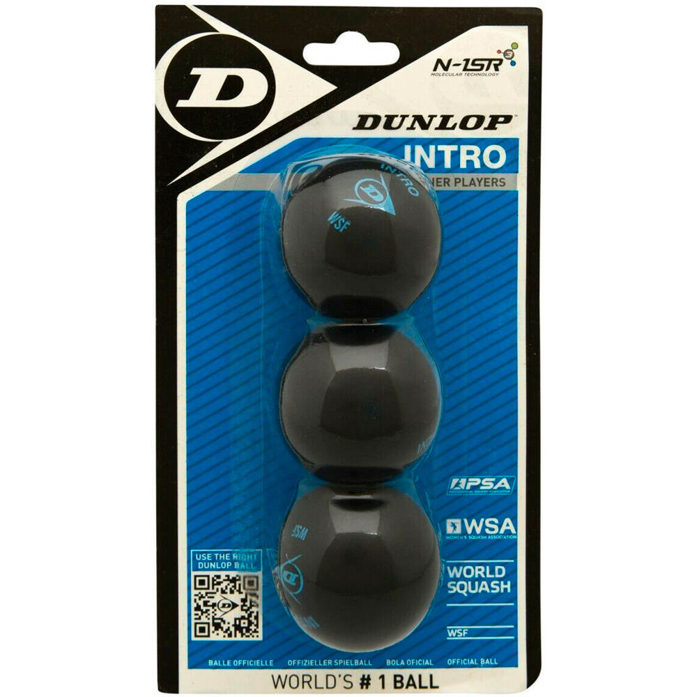 Dunlop pelotas squash INTRO X3 vista frontal