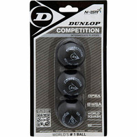 Dunlop pelotas squash COMPETITION X3 vista frontal