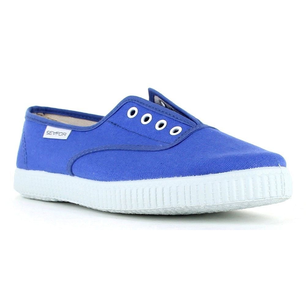 Seafor zapatilla moda mujer LONA MUJER AZUL vista superior