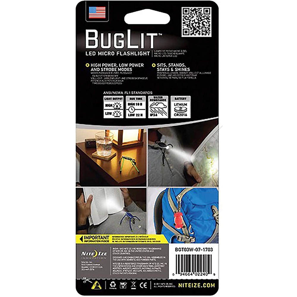 Nite Ize varios montaña BUGLIT- Araa led adpat. Azul 04