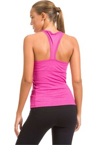 Step&Go camiseta tirantes fitness mujer T-AMANAR VERYBERRY MELANGE vista trasera