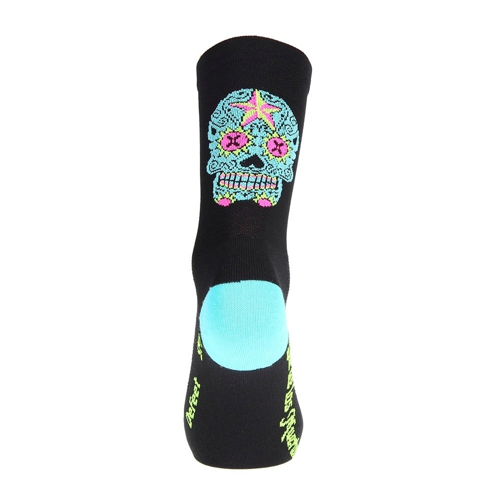 Defeet calcetines ciclismo AIREATOR HI TOP  SUGAR SCULL vista detalle