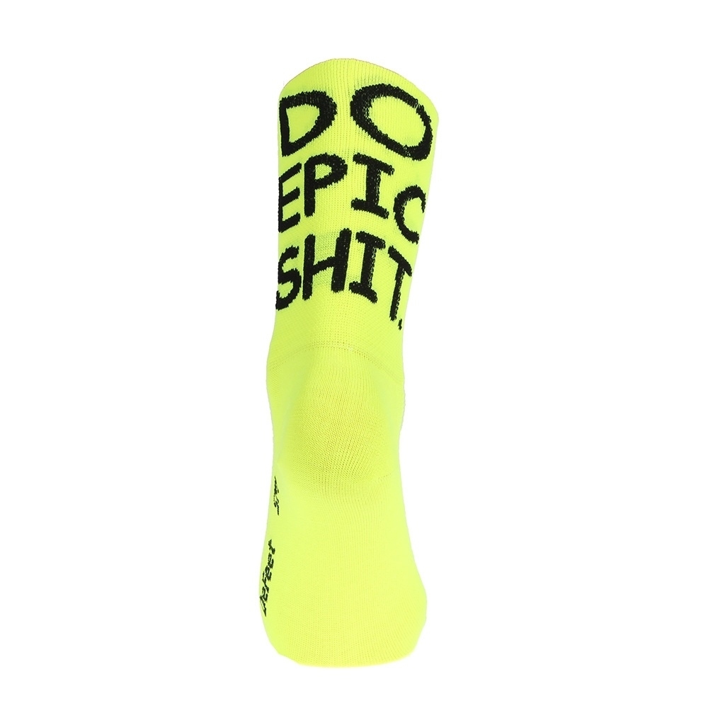 Defeet calcetines ciclismo AIREATOR HI TOP  5 DO EPIC SHIT vista detalle