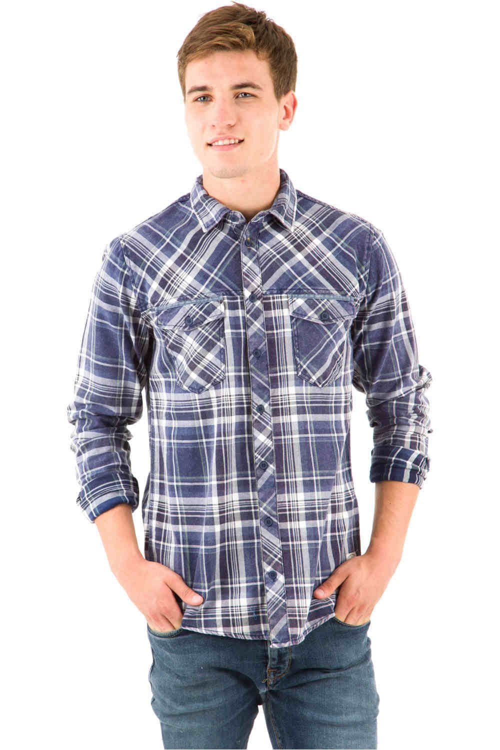 Blend camisa manga larga hombre SHIRT CHECKED vista frontal