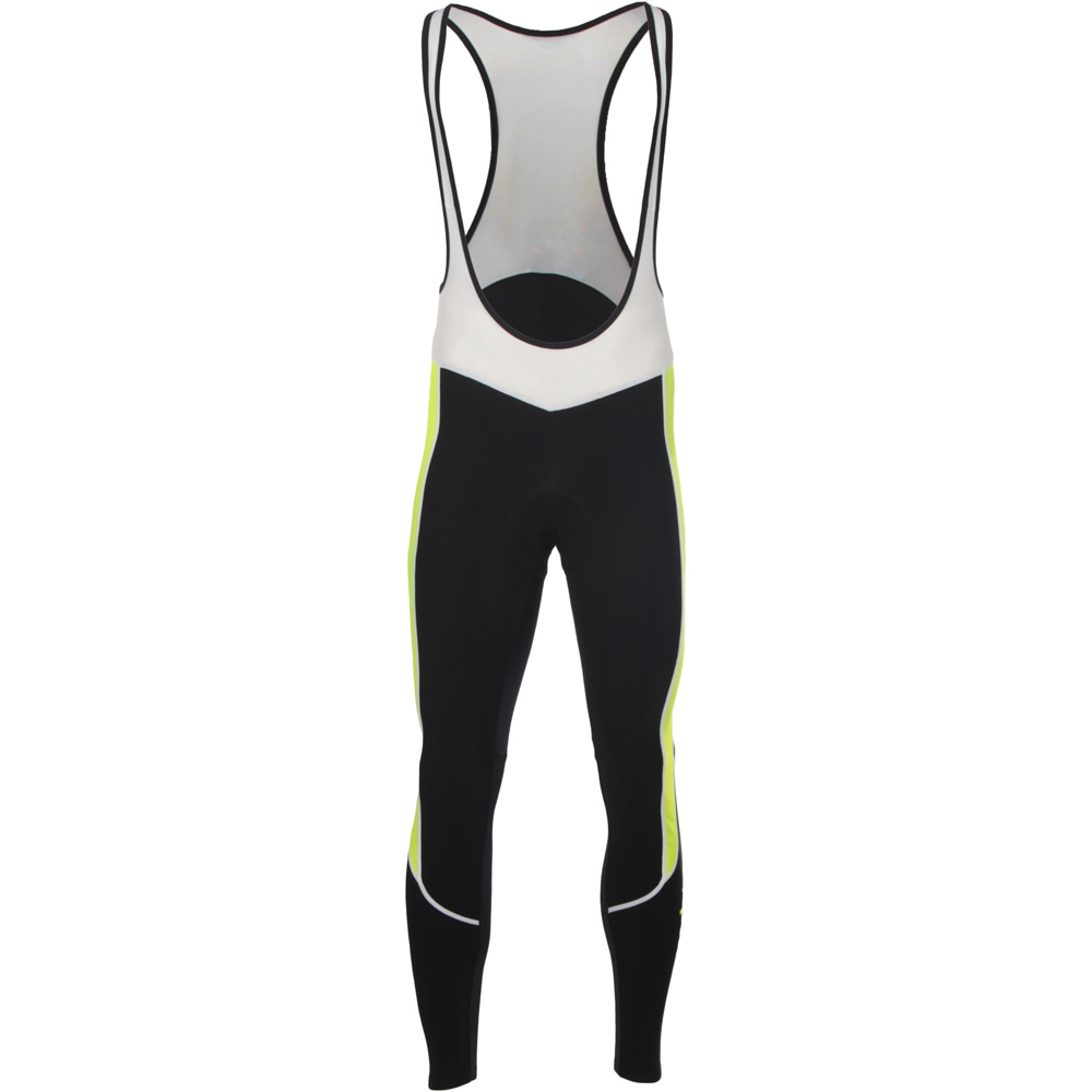 Rh+ culotte largo hombre PRIME BIBTIGHT 2016 BLACK/FLUOR YELLOW vista frontal