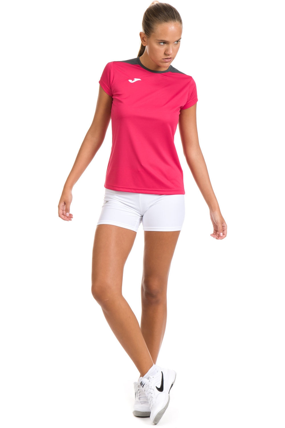 Joma camiseta tenis manga corta mujer CMTA. SPIKE SRA M/C vista detalle