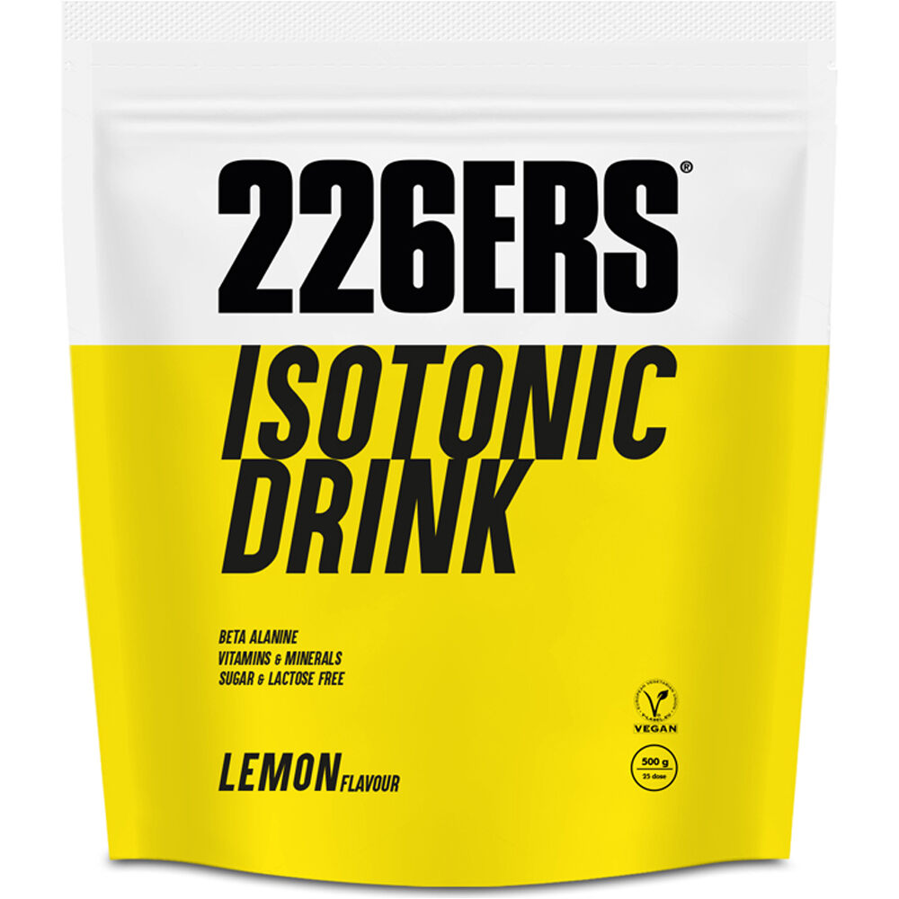 226ers hidratación ISOTONIC DRINK 500gr LEMON vista frontal