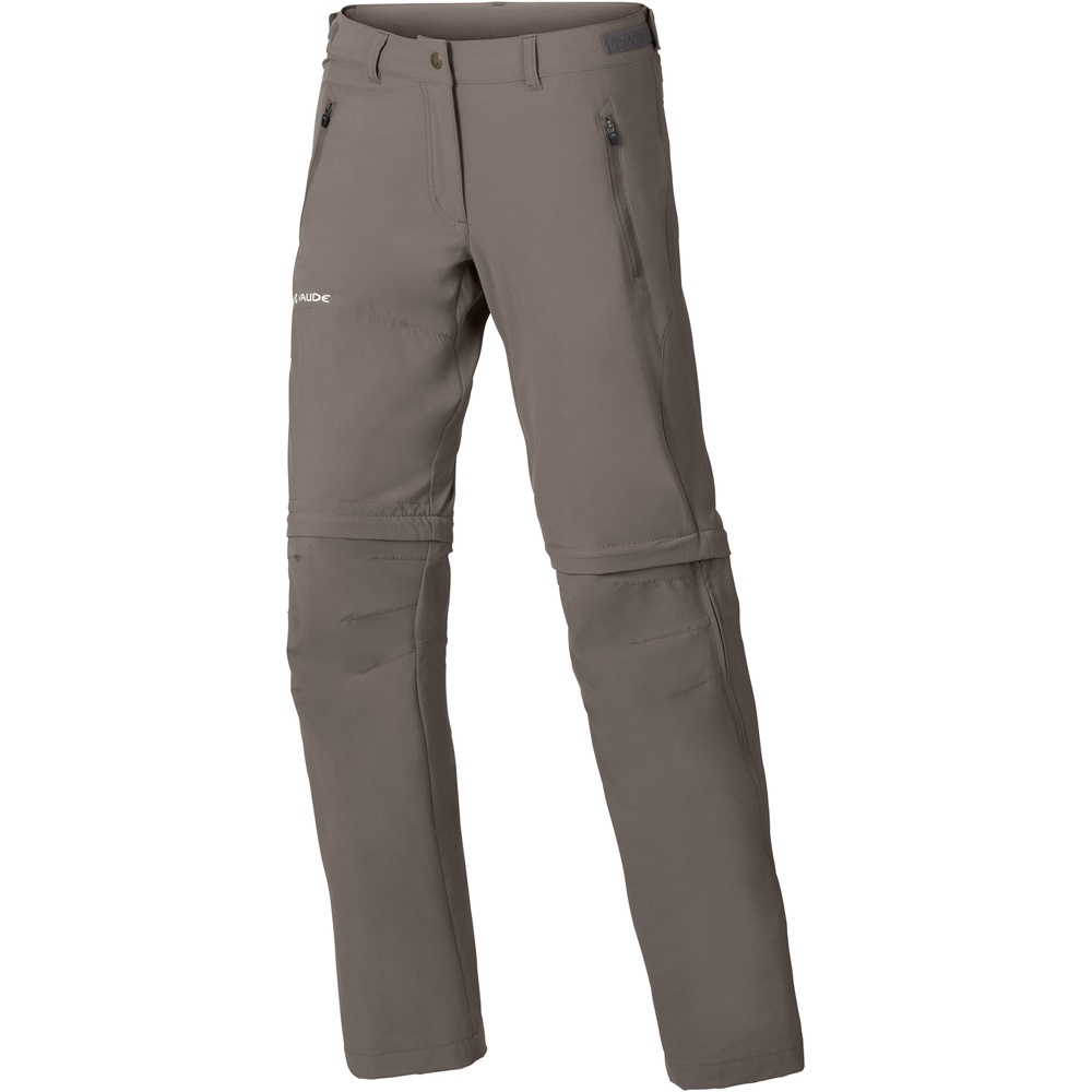 Vaude pantalón montaña mujer Farley Stretch ZO T-Zip Pants vista frontal