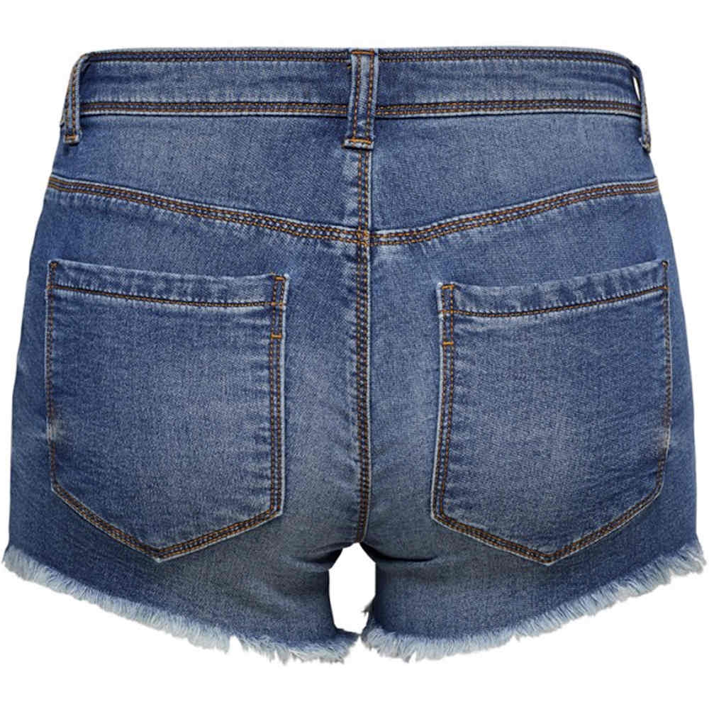 Jaqueline De Yong bermuda mujer JDYHARMONY SHORTS MED BLUE DNM vista trasera