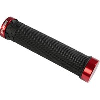 Cube puños manillar GRIPS FRITZZ BLACK N RED (11233) vista frontal