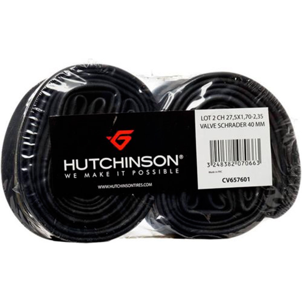 Hutchinson cámara bicicleta mtb BLISTER 2 CAMARAS HUTCHINSON 27.5x1.70-2.35 SCHR40 vista frontal