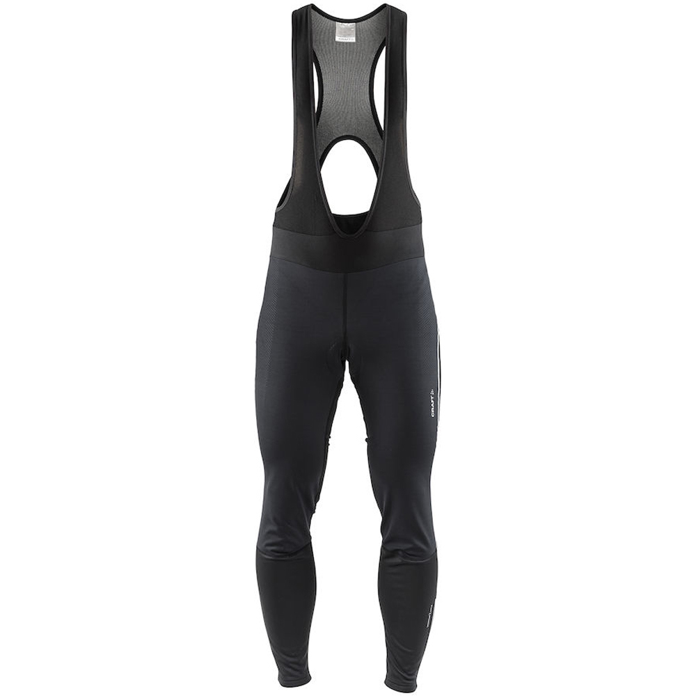 Craft culotte largo hombre Ideal Pro Wind Bib Tights Pad M Black vista frontal