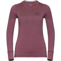 Odlo camiseta térmica manga larga mujer SUW TOP Crew neck l/s NATURAL 100% MERIN vista frontal