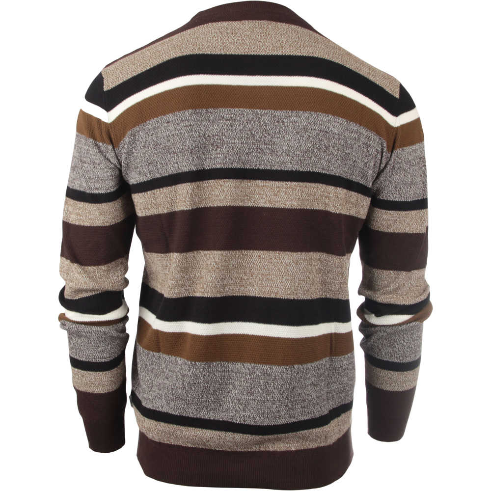 Solid jersey hombre Knit - Firth O-neck Stripe vista trasera