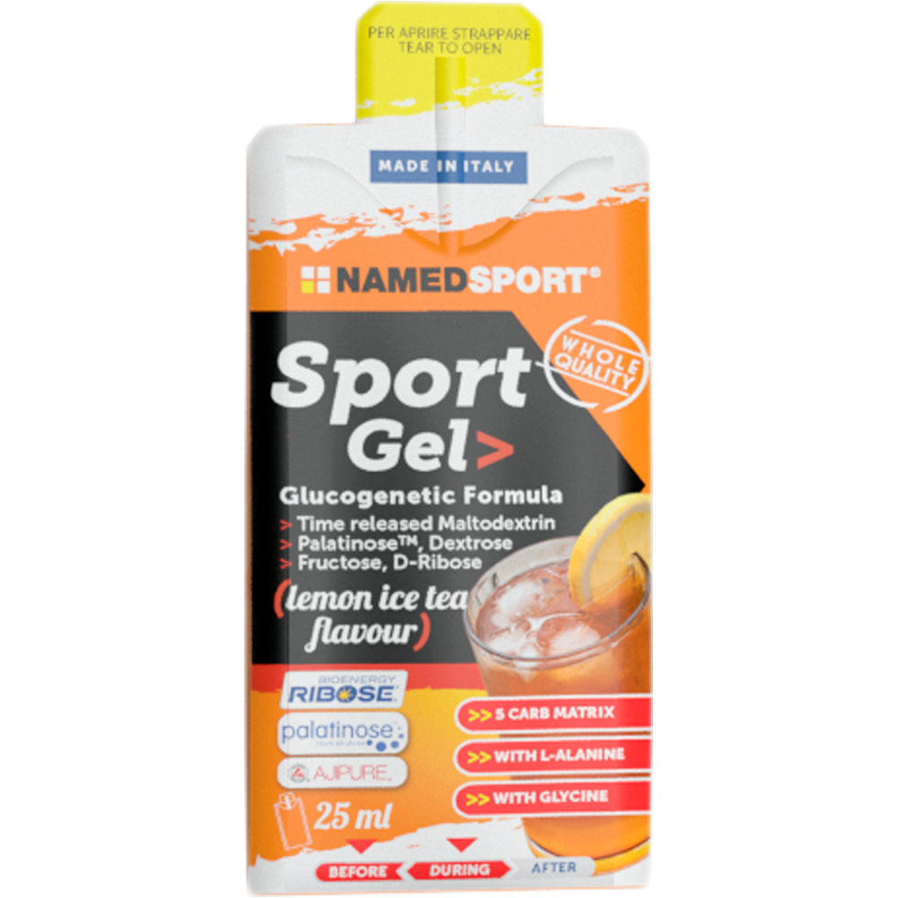 Named energía instantánea SPORT GEL GLUCOGENIC FORMULA 25ML vista frontal