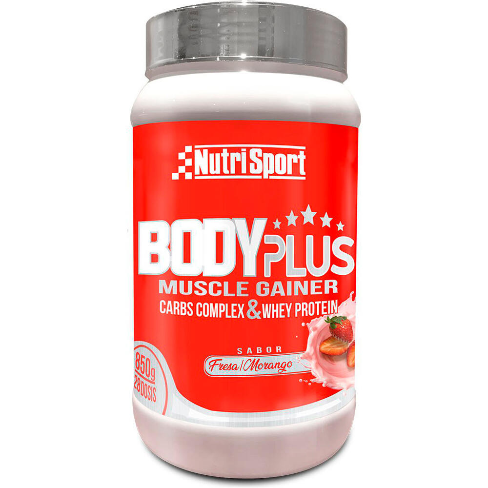 Nutrisport Aumento Peso/Gainers BODYPLUS 850GR FRESA vista frontal