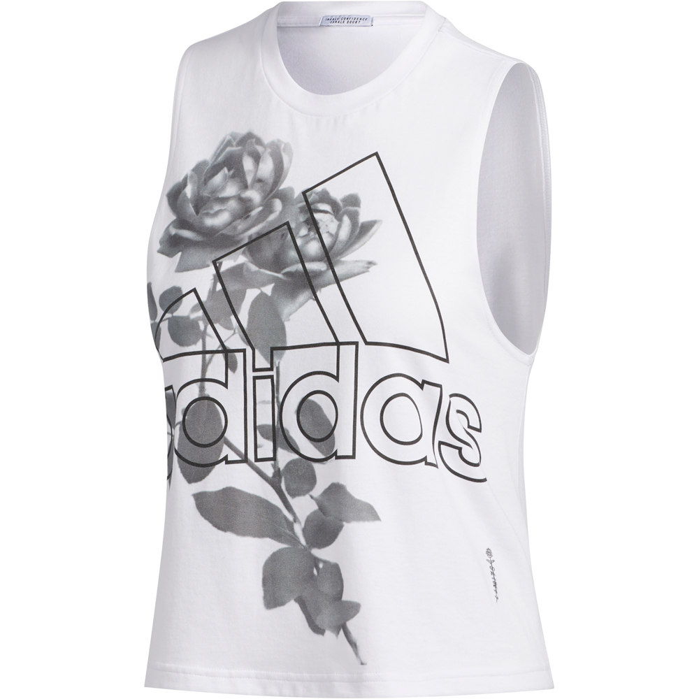 adidas camiseta manga corta mujer WIP CROP 1 W vista frontal