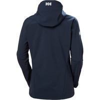 Helly Hansen chaqueta softshell mujer W PARAMOUNT HOODED SOFTSHELL J vista trasera