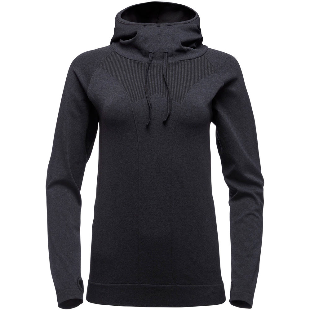 Black Diamond Sudaderas Montaña Mujer W CRUX HOODY GR vista frontal