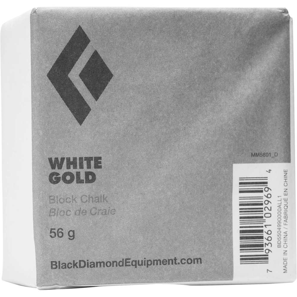 Black Diamond magnesio escalada SOLID WHITE GOLD - BLOCK 56gr. vista frontal