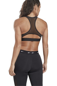 Reebok sujetadores deportivos S Hero Racer Pad Bra-Read vista trasera