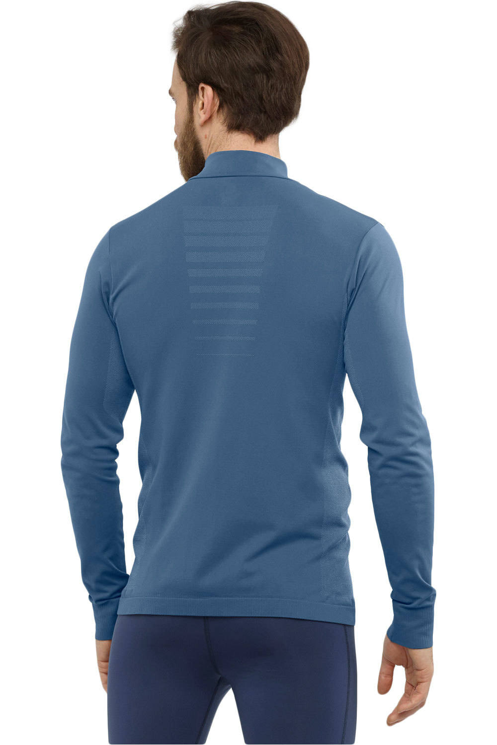 Salomon camisetas trail running manga larga hombre EXPLORE SEAMLESS HALF ZIP M vista trasera