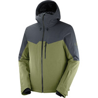 Salomon chaqueta esquí hombre UNTRACKED JACKET OLIVE EBONY vista detalle