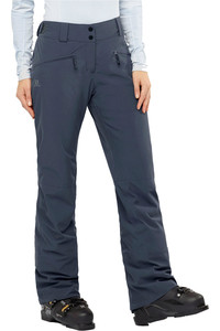 Salomon pantalones esquí mujer EDGE PANT W EBONY vista frontal