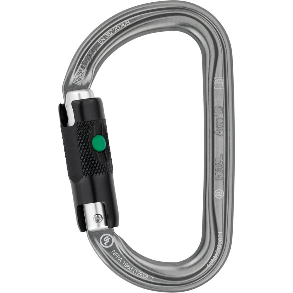 Petzl mosquetón seguridad AM  D BALL-LOCK MOSQUETON vista frontal