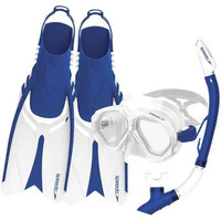 Speedo kit gafastubo y aletas snorkel SPEEDO LEISURE ADULT DUAL LENSES AND FINS SET vista frontal