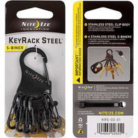 Nite Ize accesorios tiendas de campaña KEY RACK STEEL-  LLAVERO MOSQUETN CON 6 MOSQUETONES DE META 01