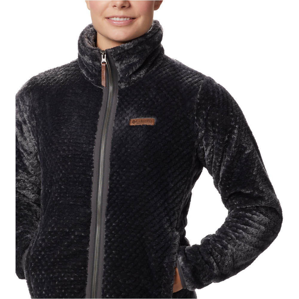 Columbia - Forro polar Sherpa largo Lodge - Negro Talla XS - Mujer