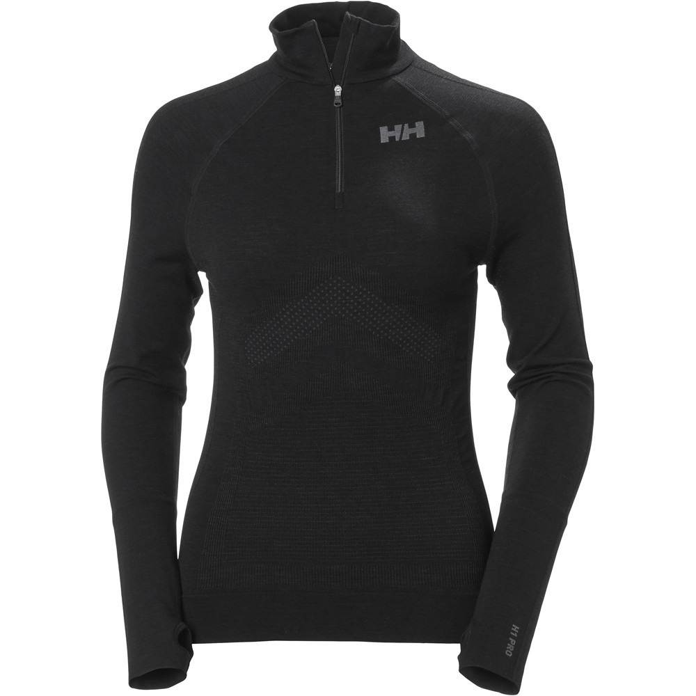 Helly Hansen camiseta térmica manga larga mujer W H1 PRO LIFA SEAMLESS 1/2 ZIP vista frontal