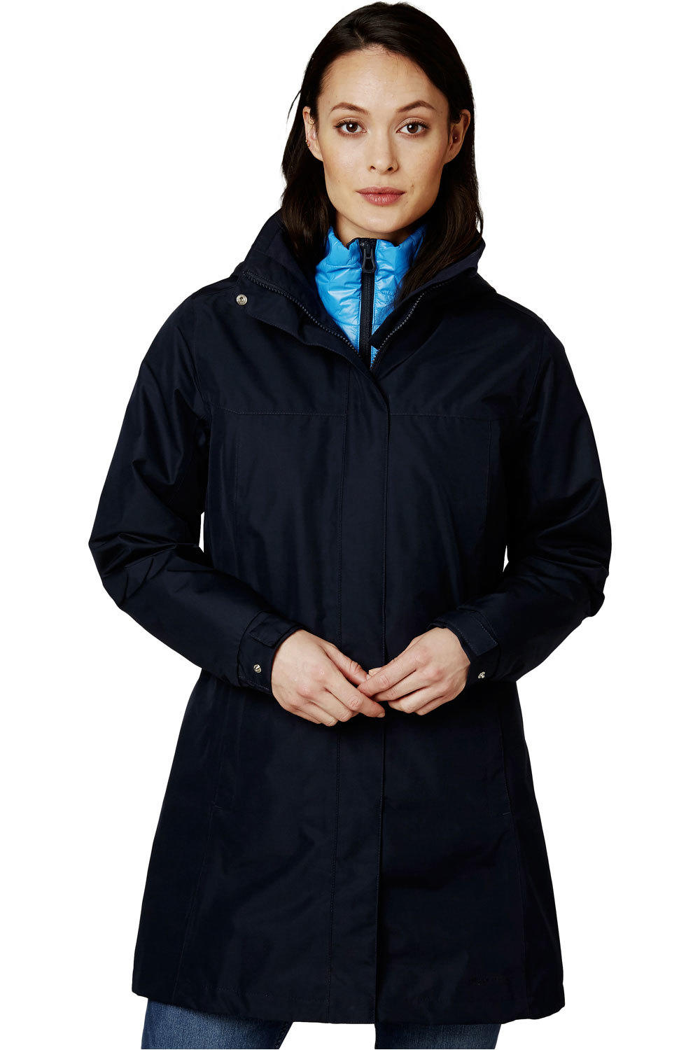 Helly Hansen chaqueta impermeable insulada mujer W ADEN LONG COAT vista frontal