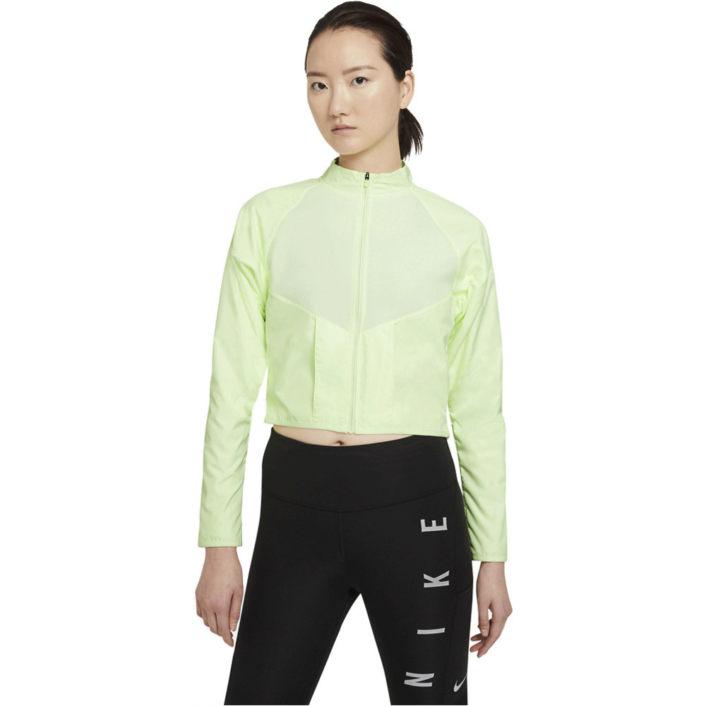 Nike CHAQUETA RUNNING MUJER W NK RUN DVN TOP MID vista frontal