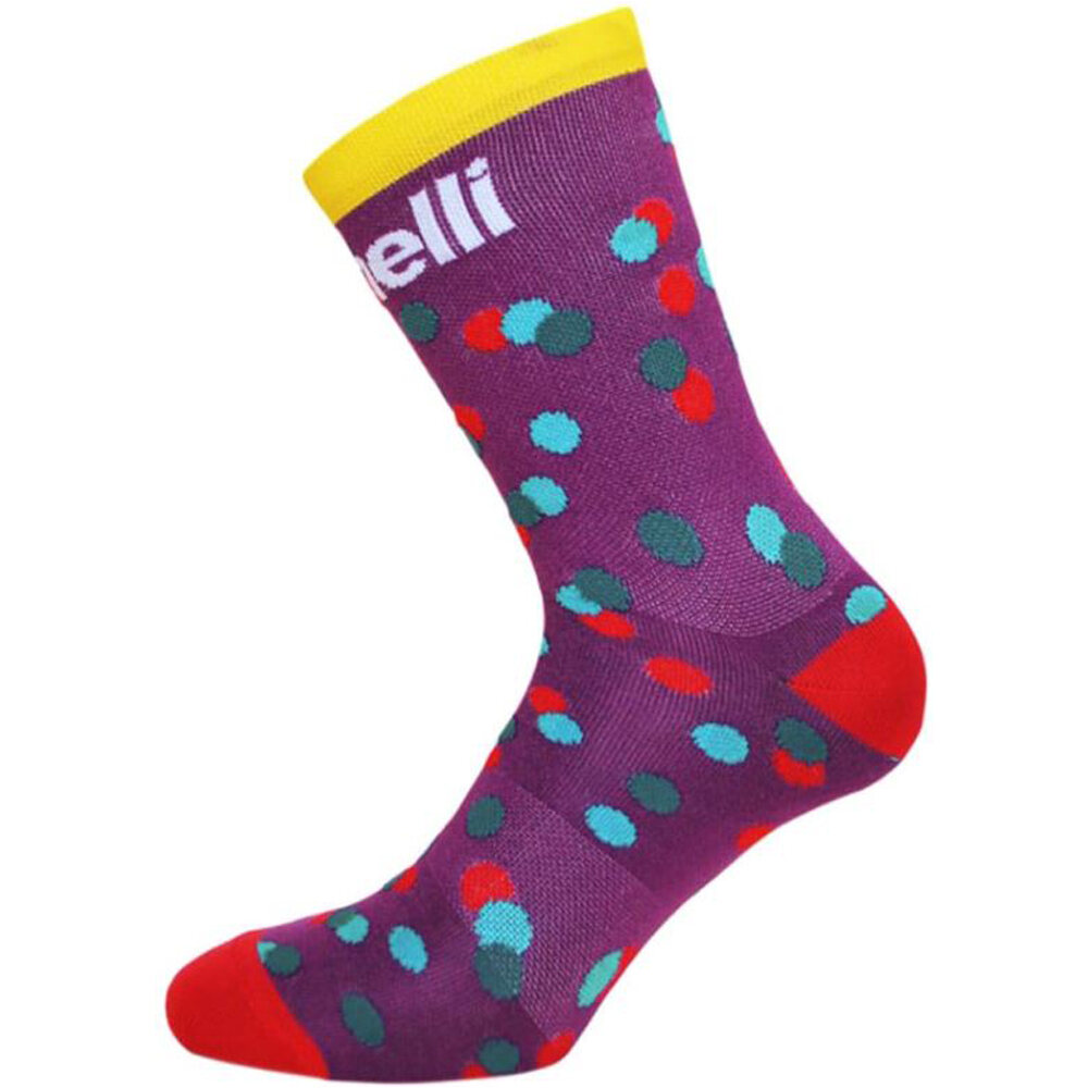 Cinelli calcetines ciclismo CALEIDO DOTS SOCKS vista frontal