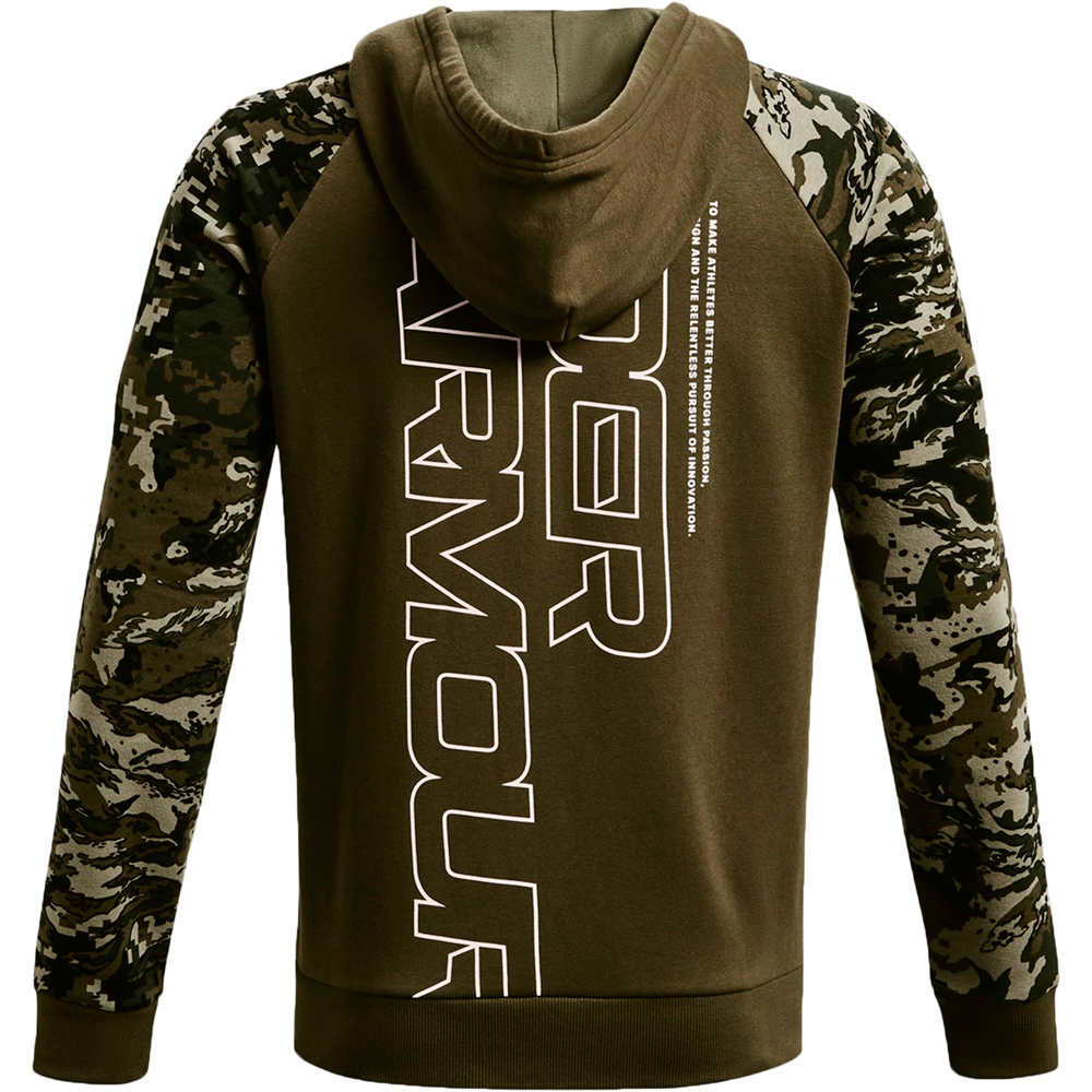 Under Armour sudaderas deportivas hombre UA RIVAL FLC CAMO SCRIPT FZ 03