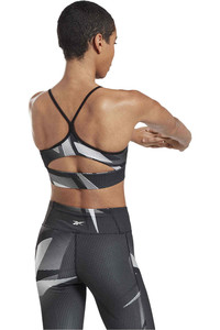 Reebok sujetadores deportivos MYT AOP Tri-Back Bra vista trasera