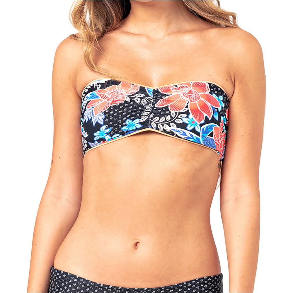 Rip Curl parte de arriba bikini STILL IN PARADISE BANDEAU vista trasera