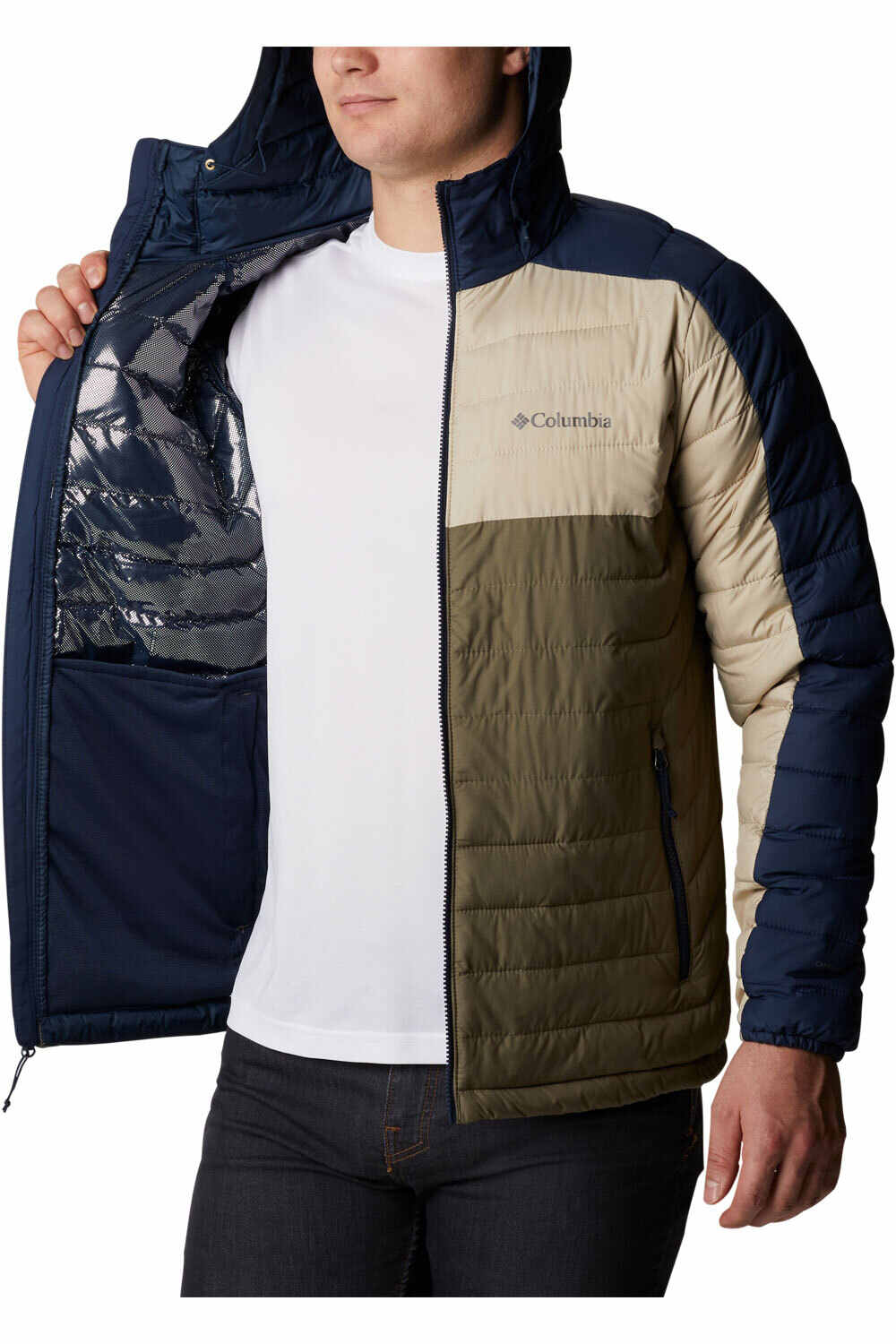 Columbia chaqueta outdoor hombre _3_Rumbling Rive Hooded Jacket vista detalle