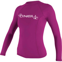 O'Neill lycra surf manga larga hombre Wms Basic Skins L/S Rash Guard vista frontal