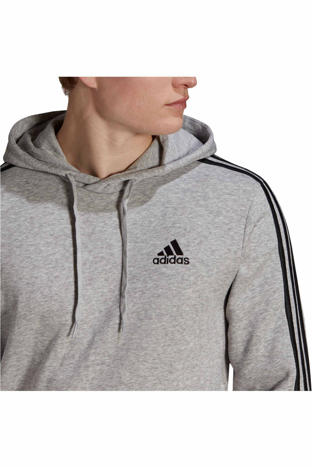 adidas sudadera hombre Essentials Fleece 3 bandas vista detalle