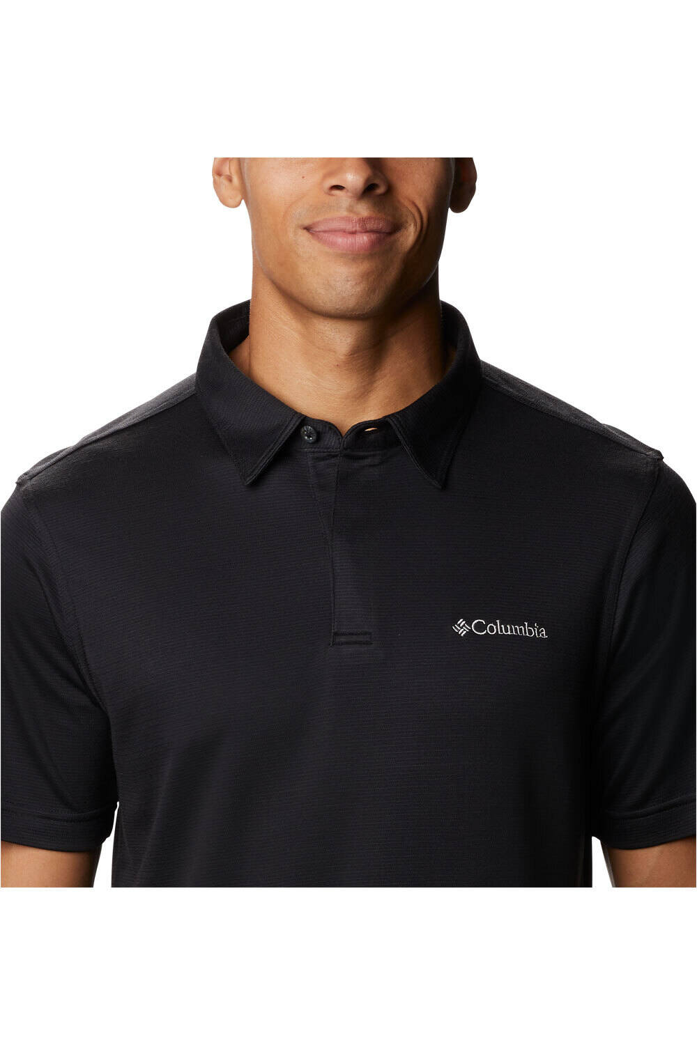 Columbia camiseta montaña manga corta hombre Sun Ridge  Polo II vista frontal