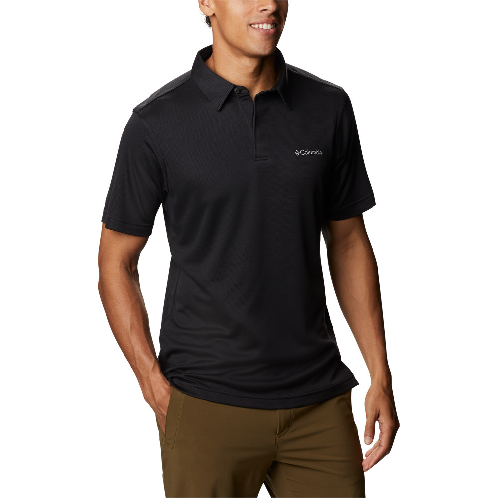 Columbia camiseta montaña manga corta hombre Sun Ridge  Polo II vista trasera