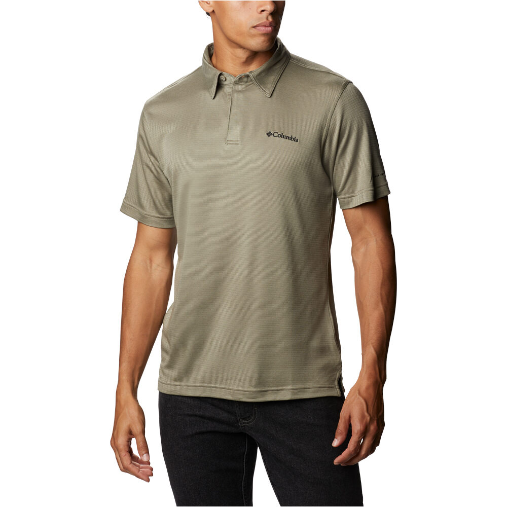 Columbia camiseta montaña manga corta hombre Sun Ridge  Polo II vista trasera