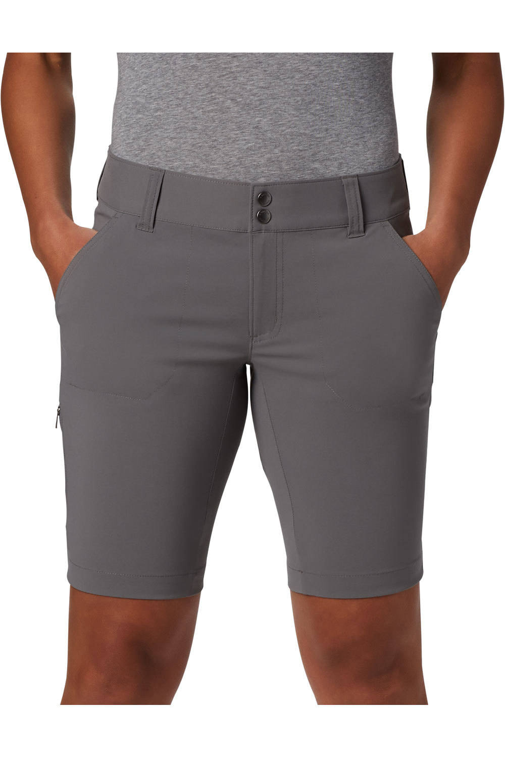 Columbia pantalón corto montaña mujer Saturday Trail  Long Short vista frontal