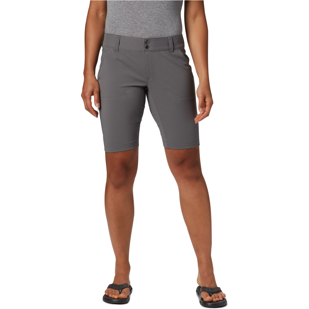 Columbia pantalón corto montaña mujer Saturday Trail  Long Short vista detalle